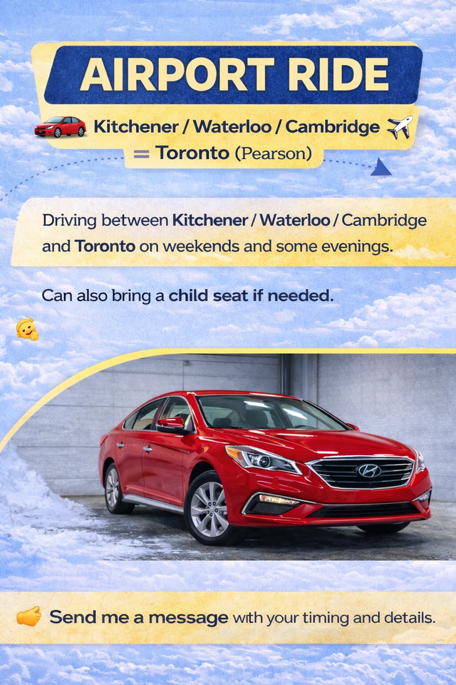 Airport Ride Kitchener/Waterloo/Cambridge ⇄ Toronto Pearson (YYZ - Photo 4