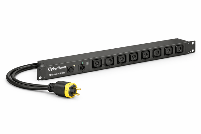 Brand New CyberPower PDU20BHVIEC8R 8-Outlet 1U Rackmount PDU 208