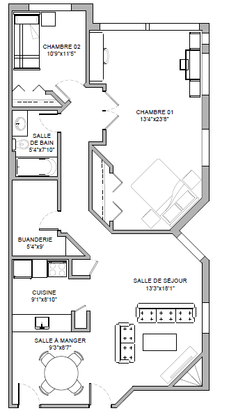 4 1/2 À LOUER CANDIAC - STYLE CONDO, RÉNOVÉ, PISCINE CREUSÉE - Photo 12