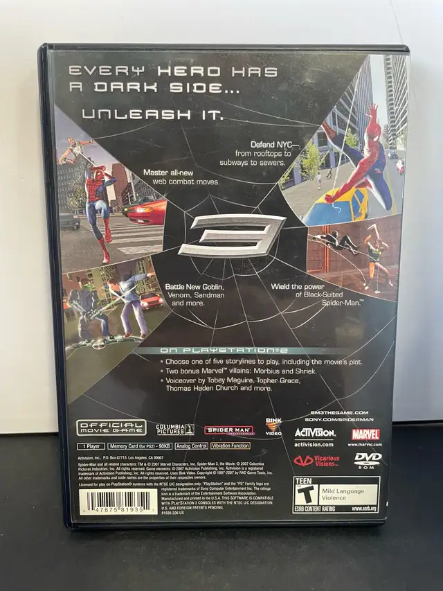 PS2 SPIDER-MAN 3 - Photo 3