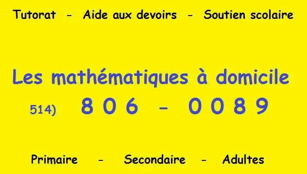COURS DE MATHS SUR MESUEN LIGNE / PRÉSENTIEL ET SOUTIEN