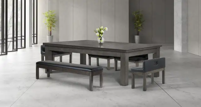 4x8' Modern Pool Table - Easily convert to dining table