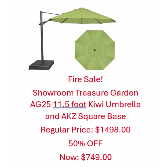 FIRE SALE - Green Garden Umbrella Parasol de Patio Vert 10 pieds