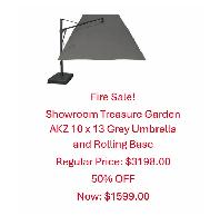 FIRE SALE - Giant 10 x 13 foot Garden Umbrella - Parasol Géant