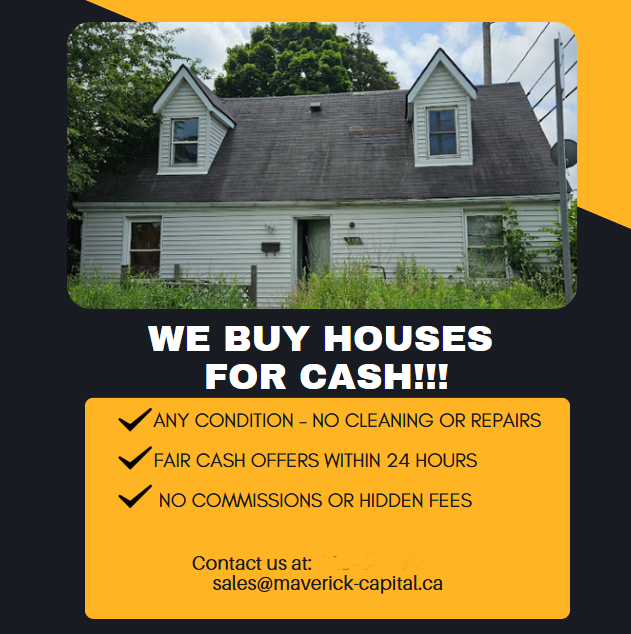 We buy houses for cash!!