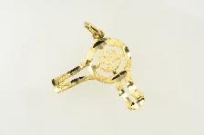 10K DIAMOND CUT HAIR DRYER PENDANT