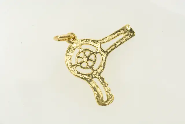 10K DIAMOND CUT HAIR DRYER PENDANT - Photo 3