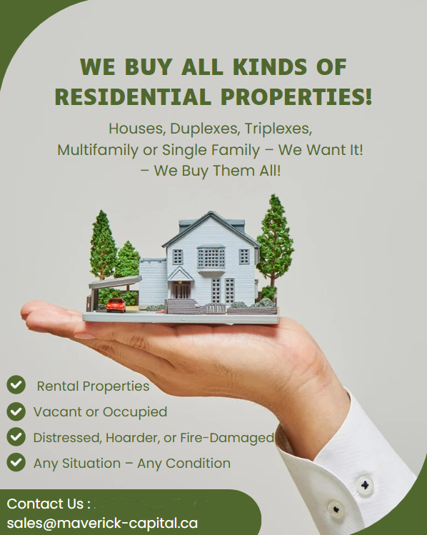 We buy all kinds of properties!!