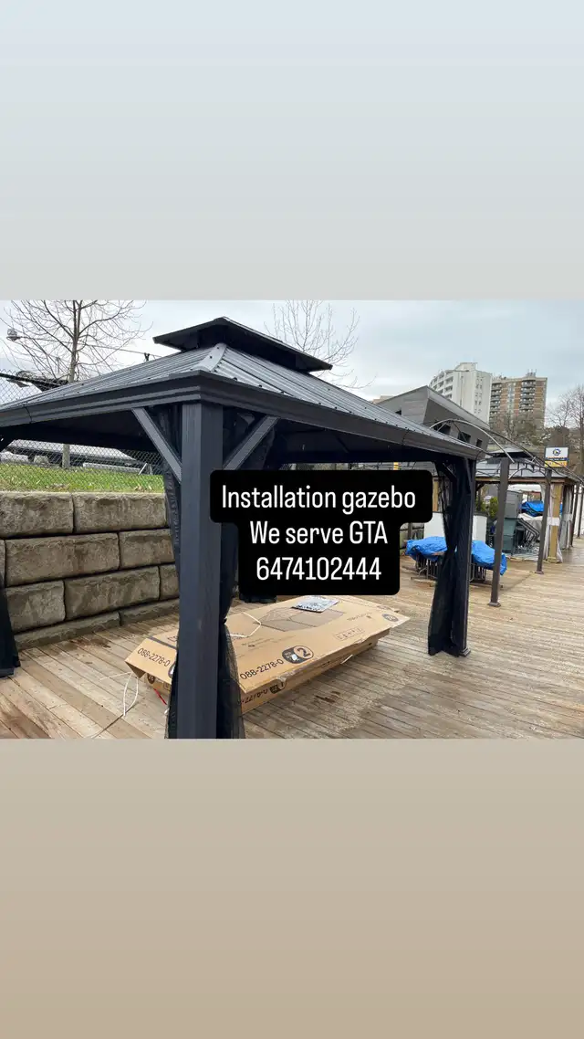 installation gazebo
