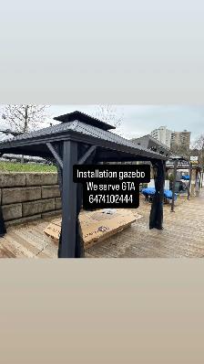 installation gazebo
