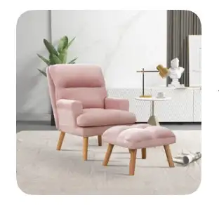 Soft Chair with Ottoman and Pocket