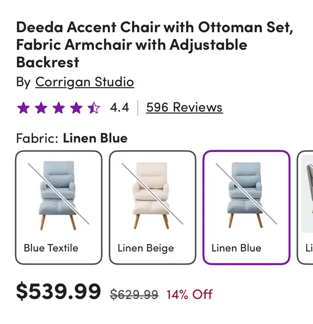 Soft Chair with Ottoman and Pocket - Photo 5