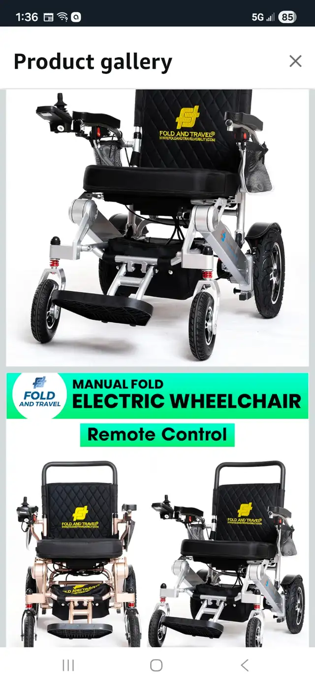 Electric wheelchair folding traveler ( like new ) - Photo 7