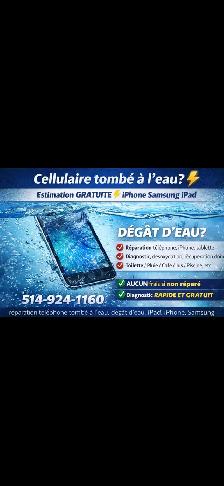 Réparation téléphone / iPad / tablette tombé à l’eau