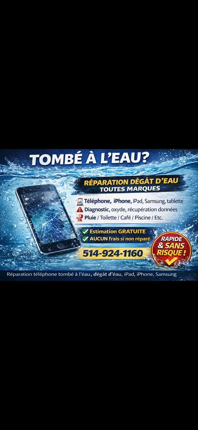 Réparation téléphone / iPad / tablette tombé à l’eau - Photo 2