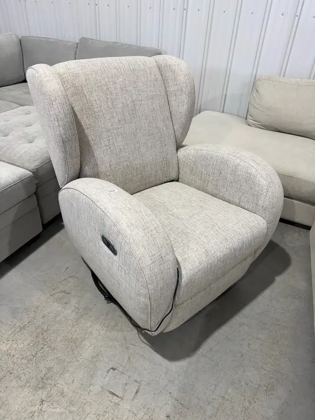 Fabric rocker swivel power recliner