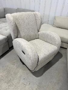 Fabric rocker swivel power recliner
