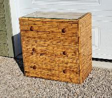 VINTAGE 1950s BAMBOO DRESSER