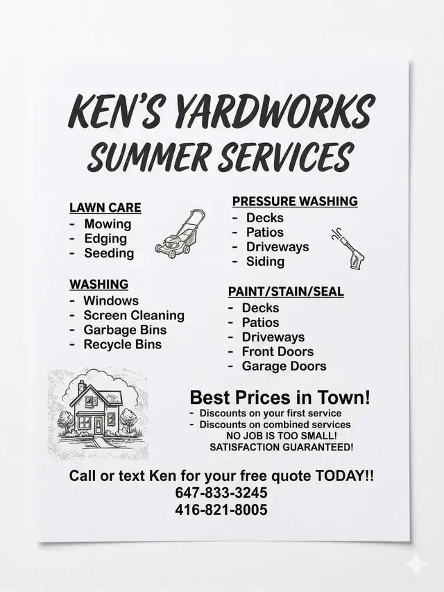 kens yardworks and K's cleaning service