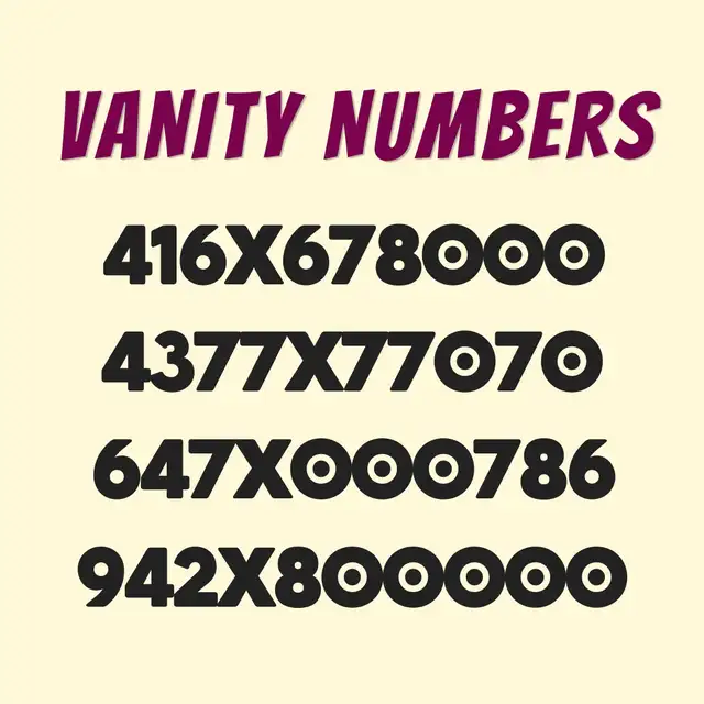 VIP Numbers for sale