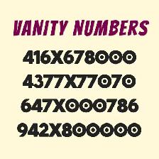 VIP Numbers for sale