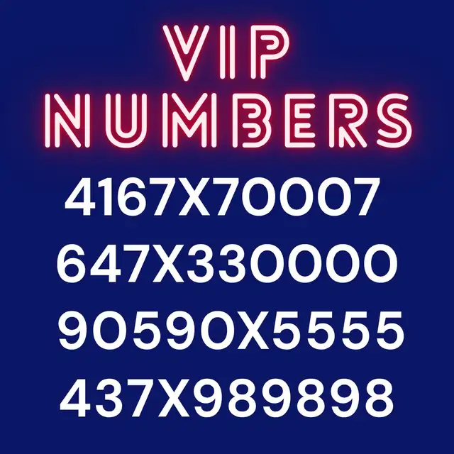 Vanity/ VIP Numbers for sale