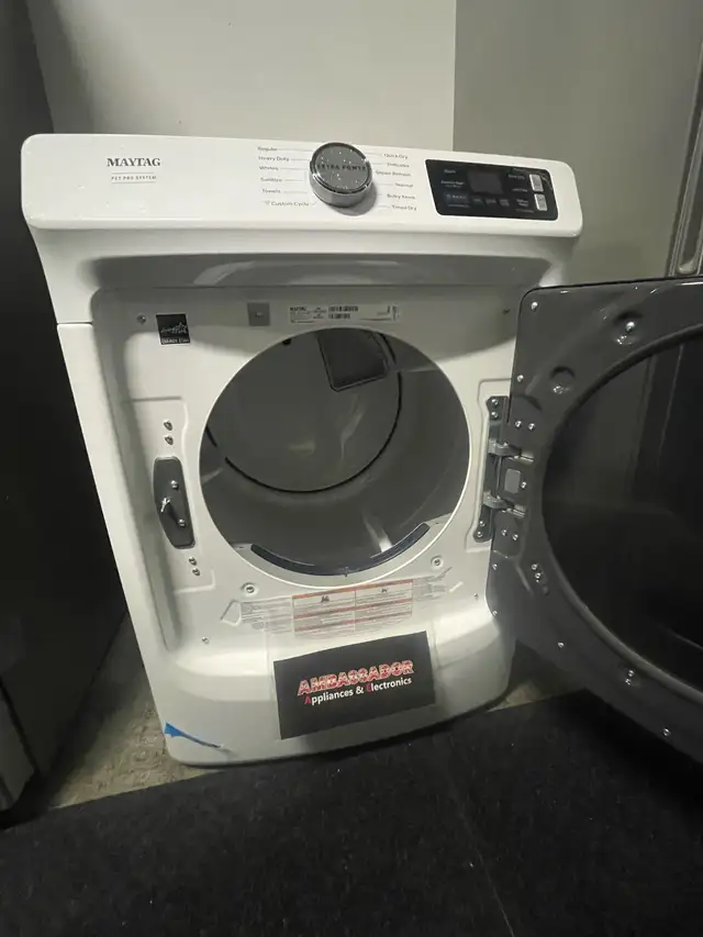 NEW 27" Maytag Electric Steam Dryer (7.4 Cu.Ft) Stackable - Photo 3