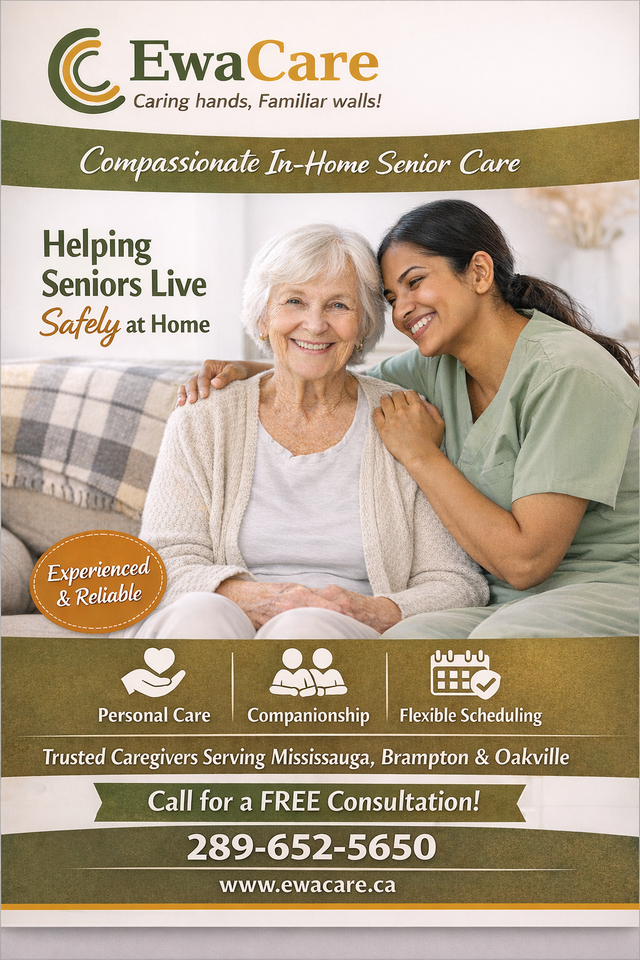 Home Care for Seniors in Peel,Halton| PSW & Companion Care