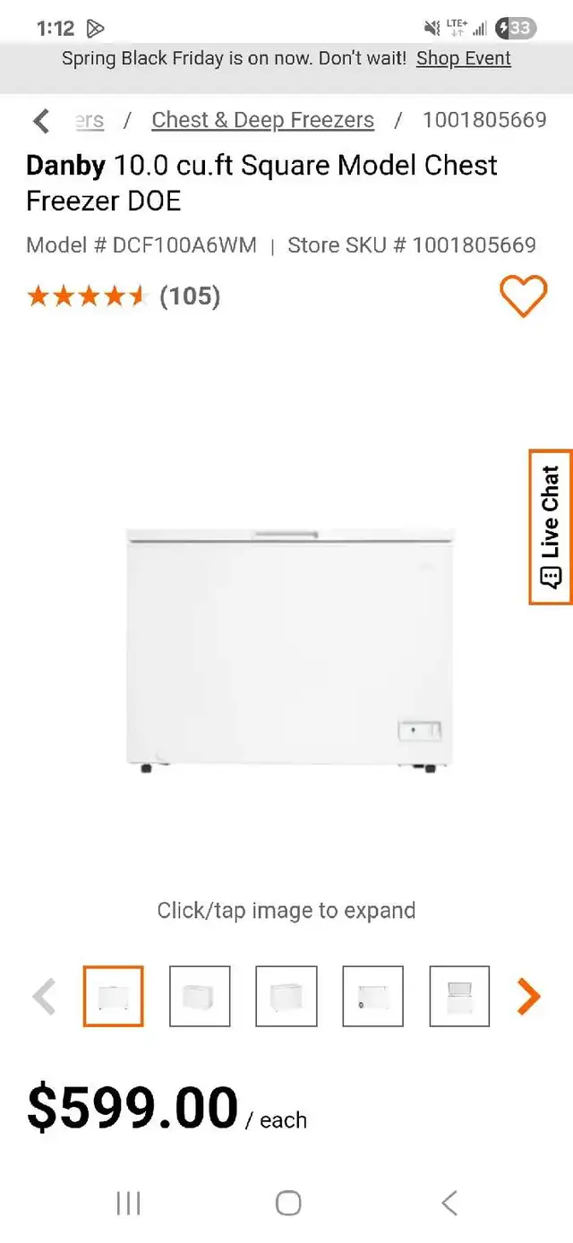 danby 10.8 cubic foot freezer. WILL DELIVER! - Photo 10