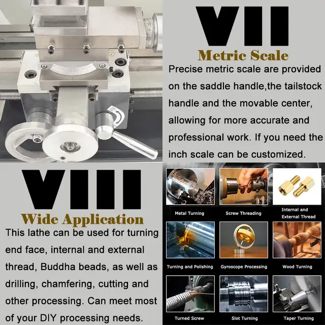2 Head Double Chuck Inch Thread Lathe832" 028348 - Photo 6