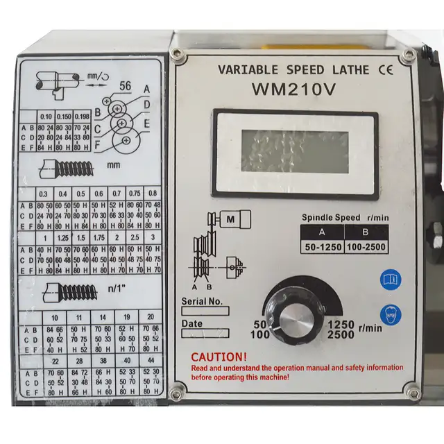 824" Inch Precision Metal Bench Lathe1100W 028331 - Photo 5