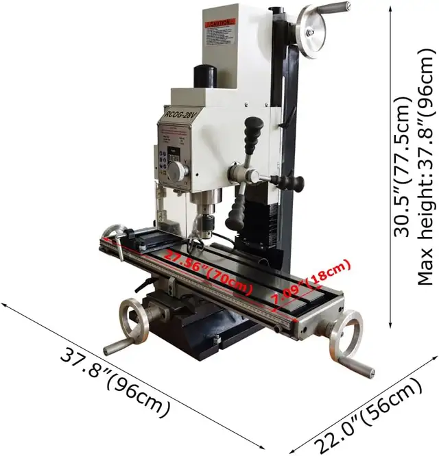 RCOG-28V R8 Bench top Milling &Drilling Machine 028356 - Photo 3