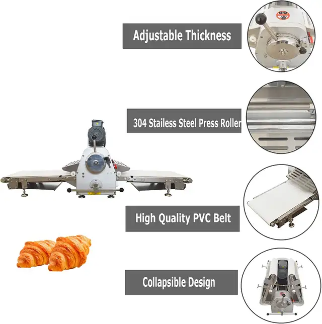 110V 550W Commercial Dough Sheeter Counter Top Roller 056347 - Photo 4
