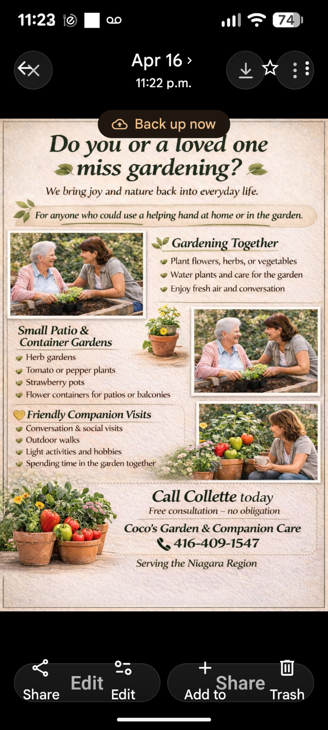 Gardening Assistance for seniors