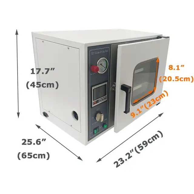 0.9 Cu ft Vacuum Drying Oven Digital Lab Oven Drying Box 160265 - Photo 6