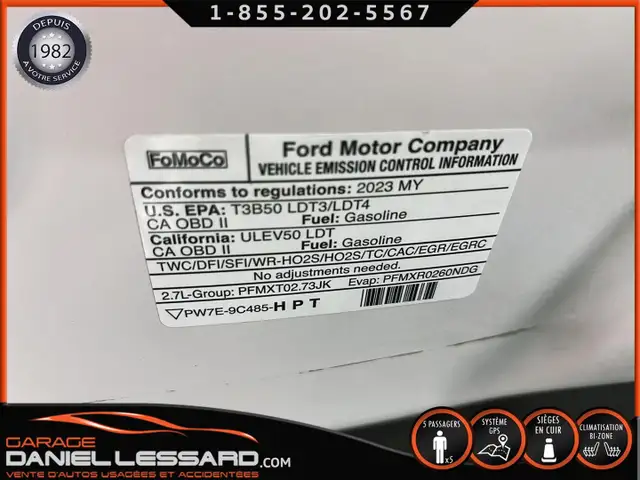 Ford F-150 LARIAT FX4 CREW, 2.7L, GR 502A, GPS ET   2023 - Photo 9