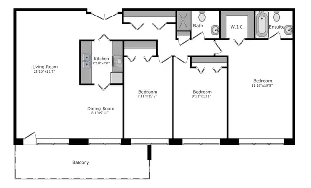 spacious 3-bed unit for rent, July 1, Westmount, CDN - ID 289 - Photo 9