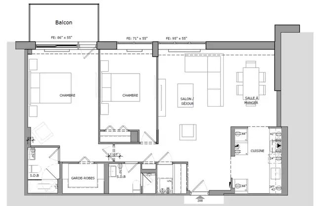 fully renovated condo, 2 beds 2 bath, in Westmount - ID 1949 - Photo 11