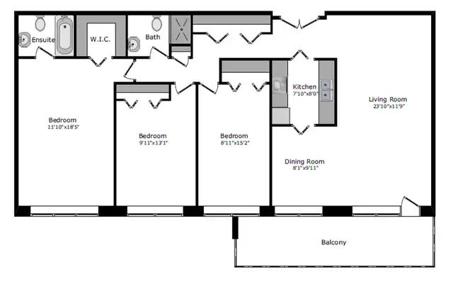 spacious 3-bed,2-bath condo for July 1, Westmount adj - ID 4458 - Photo 12