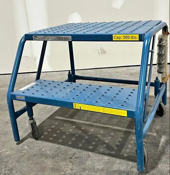 2 Step Rolling Ladder 18' W x 18' H