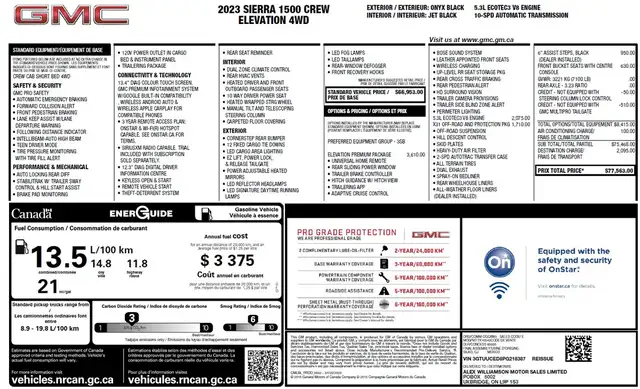 2023 GMC Sierra 1500 Elevation Premium V8 Crew Cab 4X4-Leather-B - Photo 5