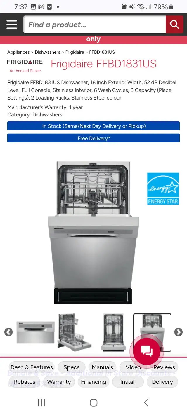 Brand New Dishwasher In Box - Never Opened