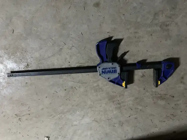 Irwin Clamps. Quick grip. Set of 6. 2 @ 45  inch. 4 @34 inch.  @