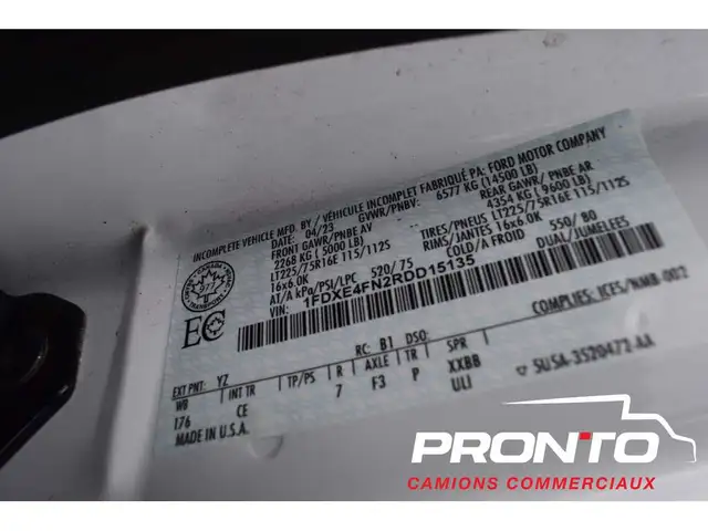 2024 Ford E-Series Cutaway TAILGAT  E-450  Cube 16 pieds - Photo 25