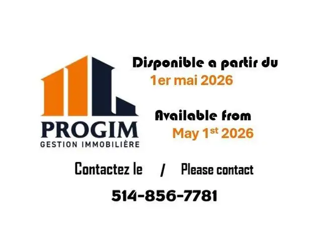 1 CH - 1 SDB - Montréal - $1,550 /mo