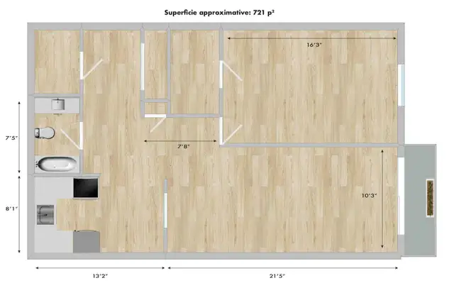 1 CH - 1 SDB - Montréal - $1,550 /mo - Photo 2