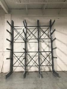 16’ tall cantilever racking in stock - quick ship ready.