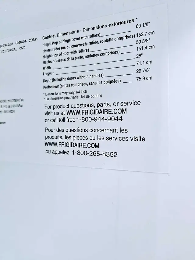 Frigidaire Refrigerator - Photo 5