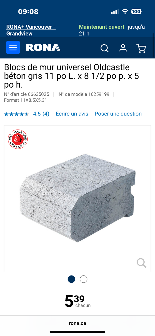 Blocs béton gris pour muret (environ 60) - Photo 4