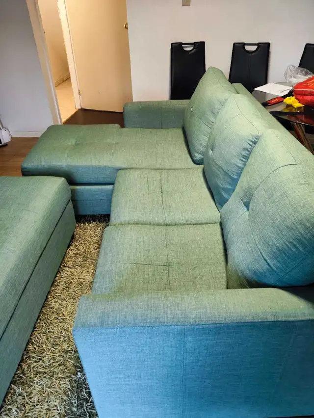 Couch with extras